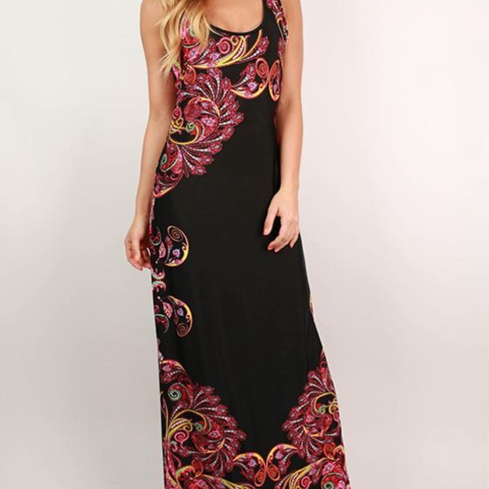 NWT Impressions Sangria Sunset Maxi Dress